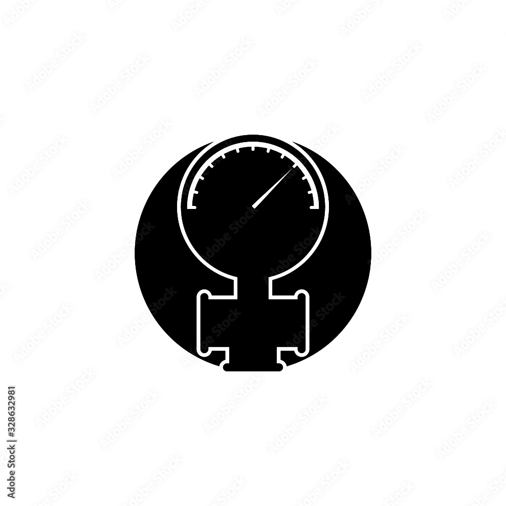Pressure meter icon. Simple illustration of pressure meter icon for web Pressure meter icon. Simple illustration of pressure meter icon for web