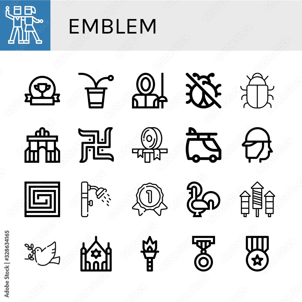 Set of emblem icons
