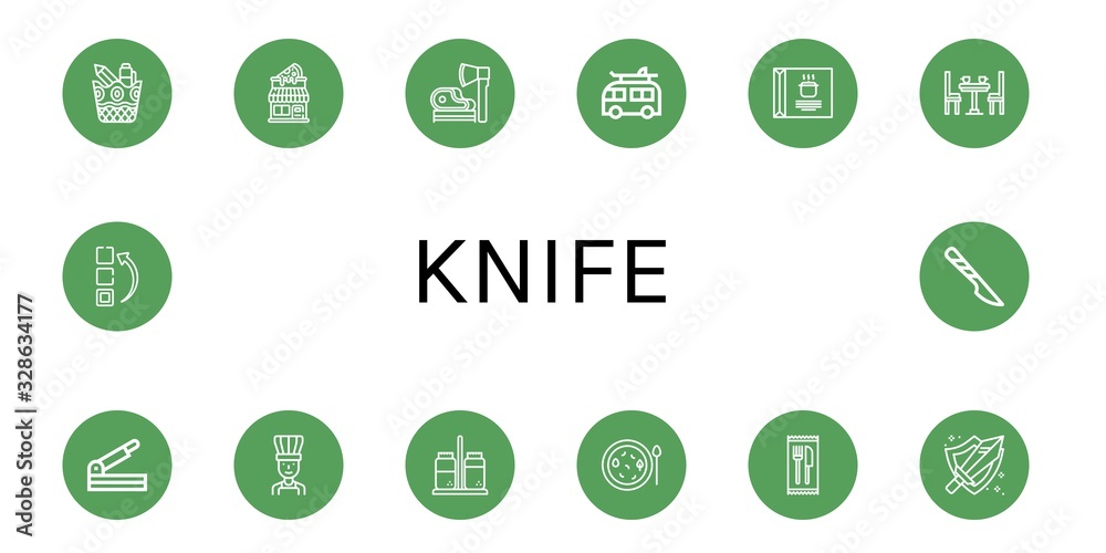 knife icon set