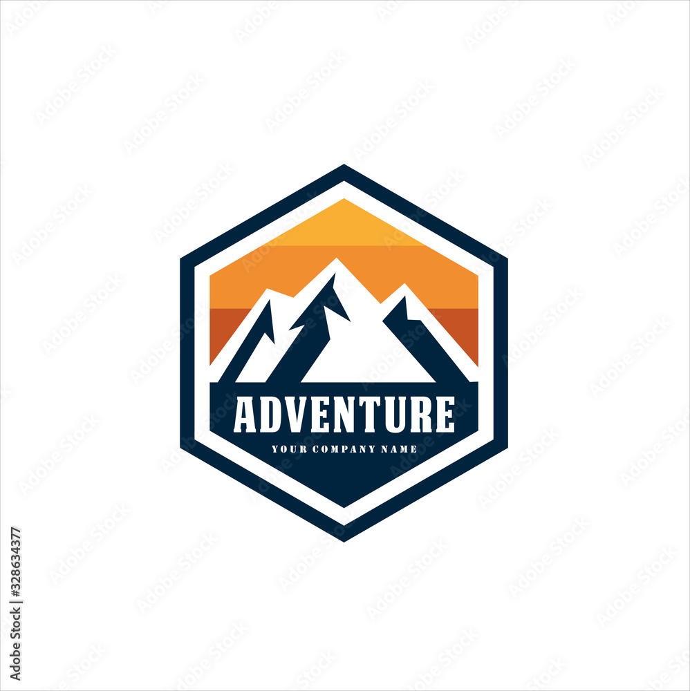 Mountains logo emblem vector illustration. Outdoor adventure expedition, mountains silhouette shirt, print stamp. Vintage typography badge design. Mountains logo emblem vector illustration. Outdoor adventure expedition, mountains silhouette shirt, print stamp. Vintage typography badge design.