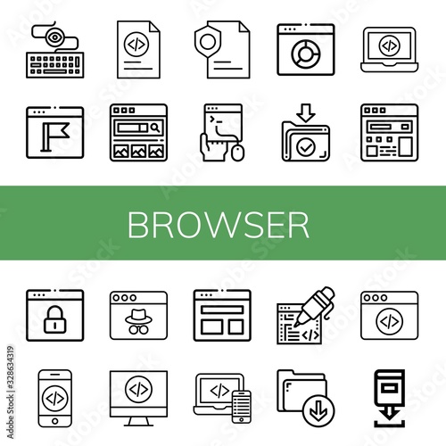 browser icon set