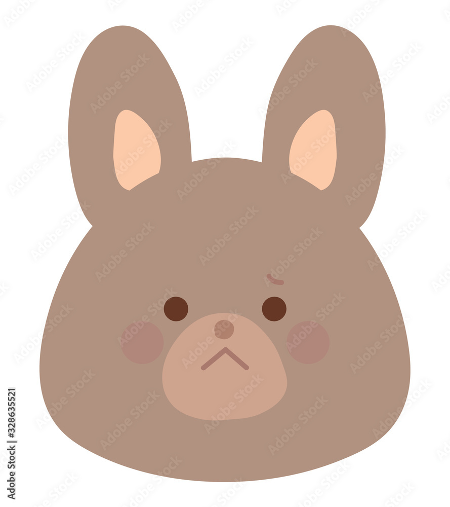 うさぎのイラスト 困る 茶色 線なし うさぎのイラスト 困る 茶色 線なし