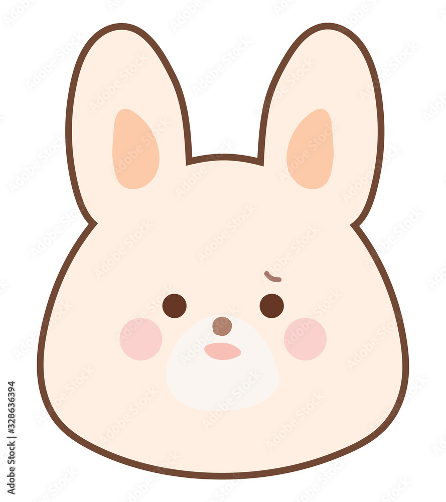 うさぎのイラスト 困る 線あり うさぎのイラスト 困る 線あり