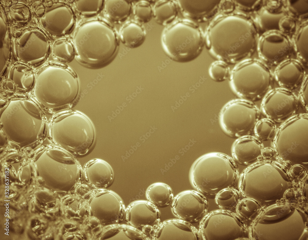 Macro shots soapy water bubbles close-up Macro shots soapy water bubbles close-up