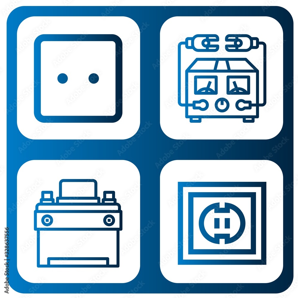 charge icon set charge icon set