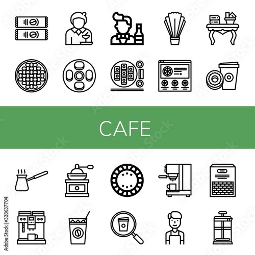 Set of cafe icons