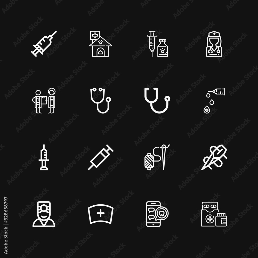 Editable 16 nurse icons for web and mobile Editable 16 nurse icons for web and mobile