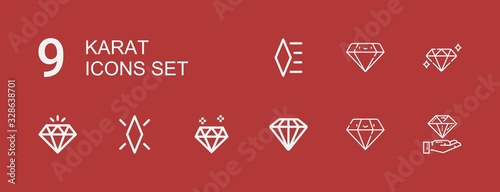 Editable 9 karat icons for web and mobile