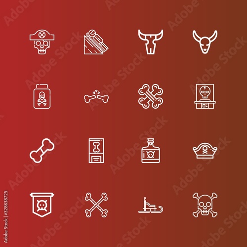 Editable 16 skeleton icons for web and mobile
