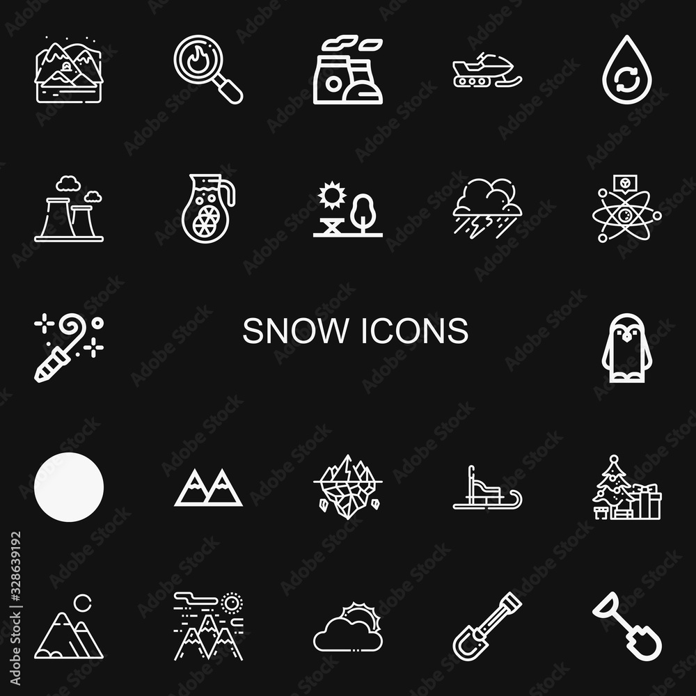 Editable 22 snow icons for web and mobile Editable 22 snow icons for web and mobile