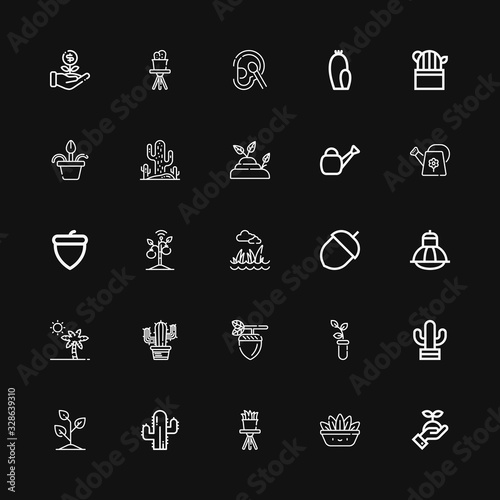 Editable 25 botanical icons for web and mobile