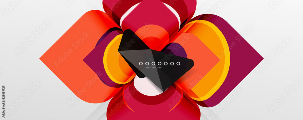 Abstract background - geometric cut paper design flower or square shape composition. Vector Illustration For Wallpaper, Banner, Background, Card, Book Illustration, landing page Abstract background - geometric cut paper design flower or square shape composition. Vector Illustration For Wallpaper, Banner, Background, Card, Book Illustration, landing page