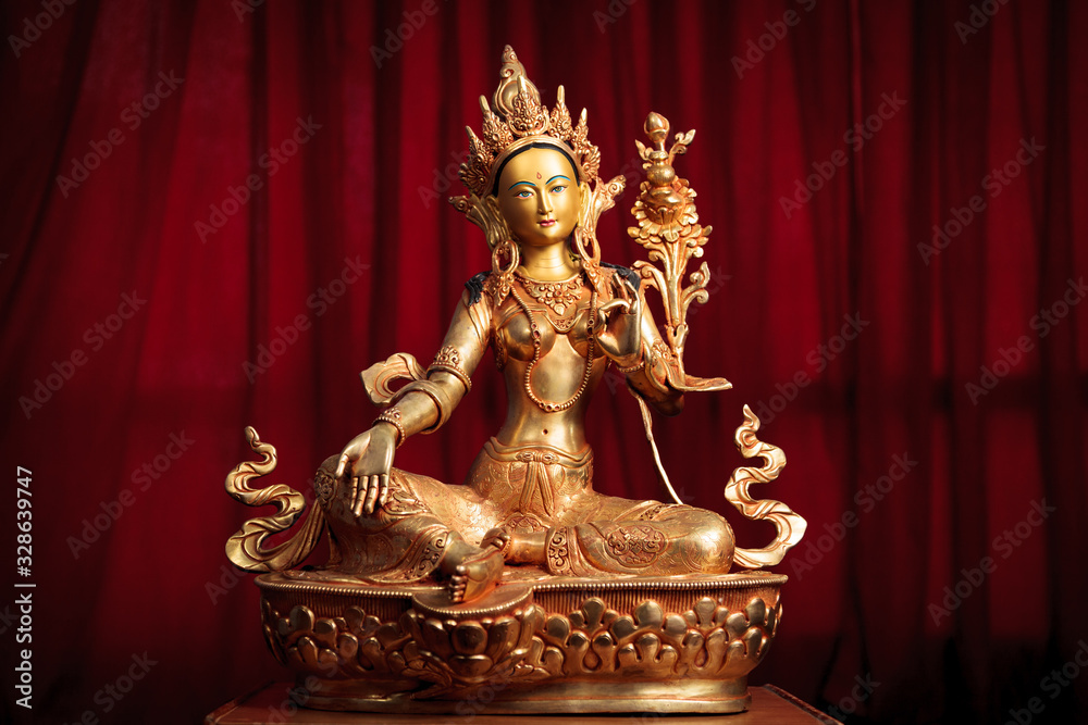 Gilded bronze Bodhisattva