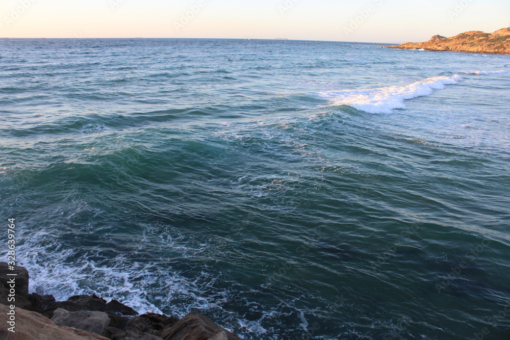 Fototapeta premium waves on shore of the sea