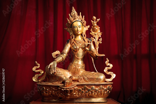 Gilded bronze Bodhisattva