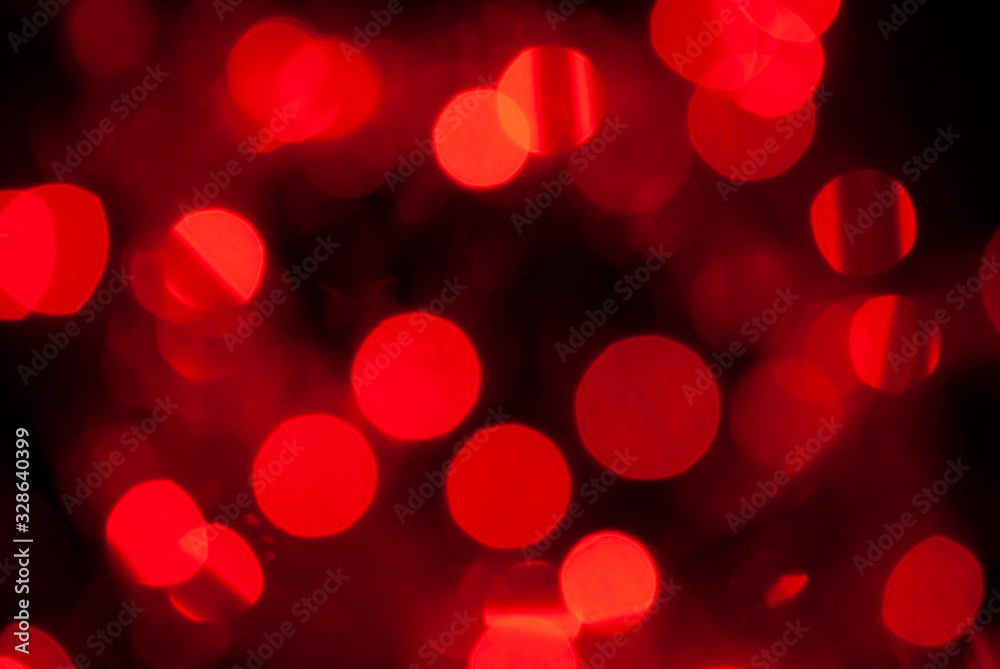 Background from red bokeh. Bokeh. 