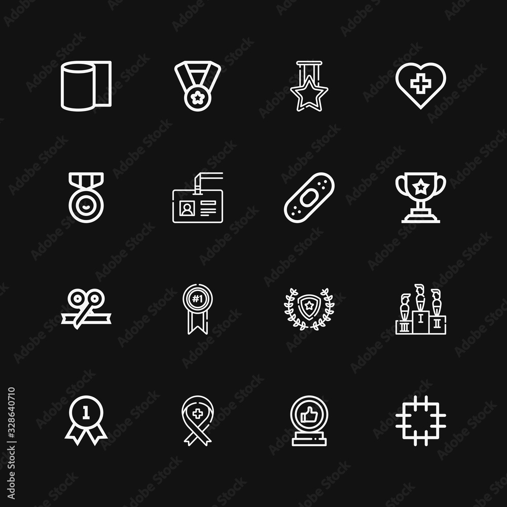 Editable 16 first icons for web and mobile