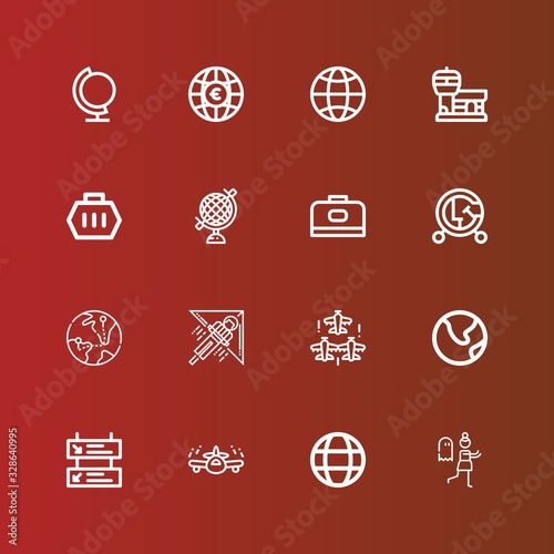 Editable 16 plane icons for web and mobile