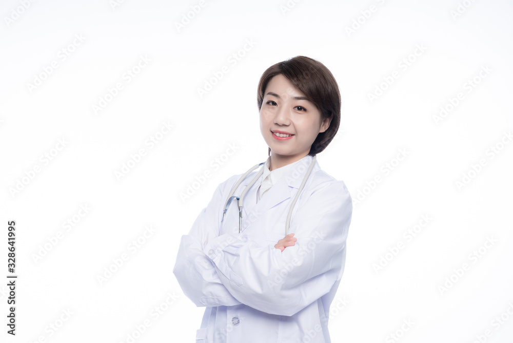 A young Asian woman doctor A young Asian woman doctor