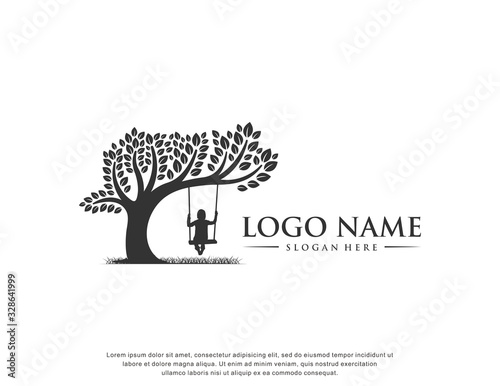 child care.tree logo.modern design.vector illustration concept