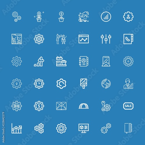 Editable 36 progress icons for web and mobile