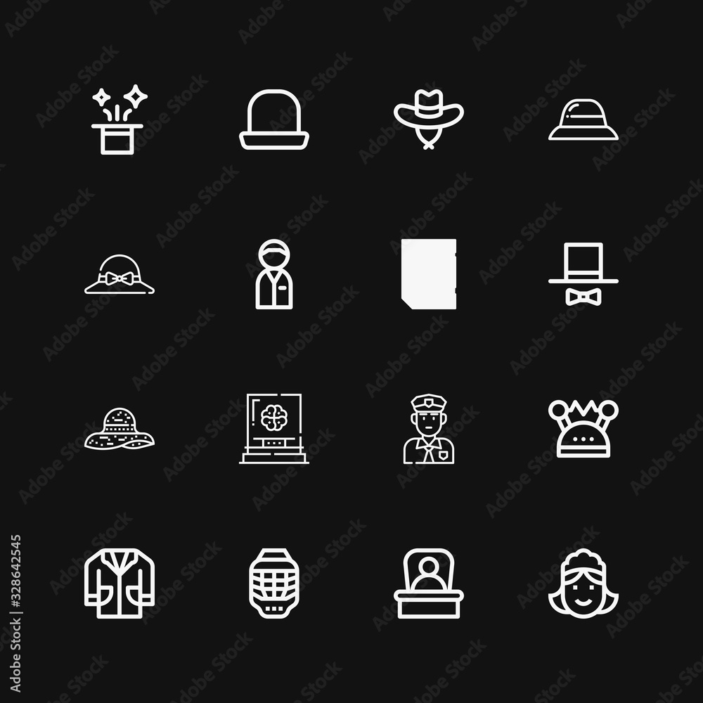 Editable 16 occupation icons for web and mobile Editable 16 occupation icons for web and mobile