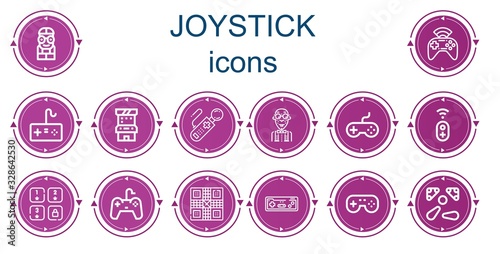 Editable 14 joystick icons for web and mobile