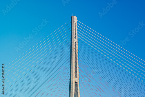 Fototapeta Naklejka Na Ścianę i Meble -  Cable-stayed bridge. Vladivostok.