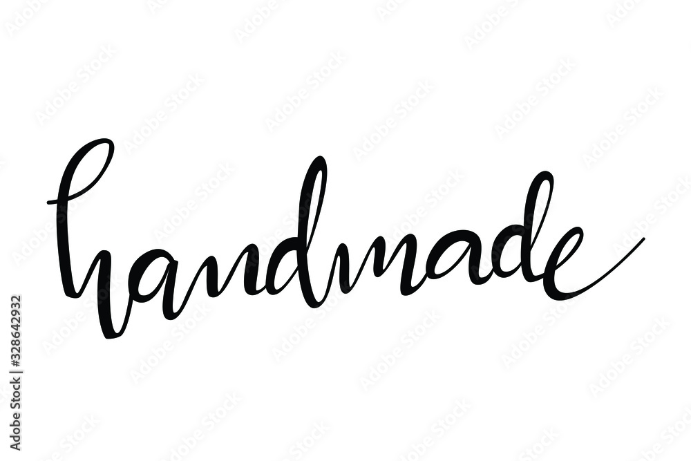 handmade text in brush style vector handmade text in brush style vector