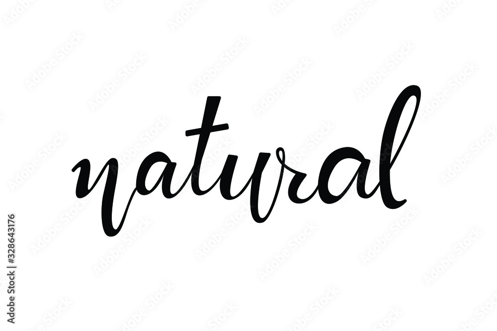 natural text in brush style vector natural text in brush style vector