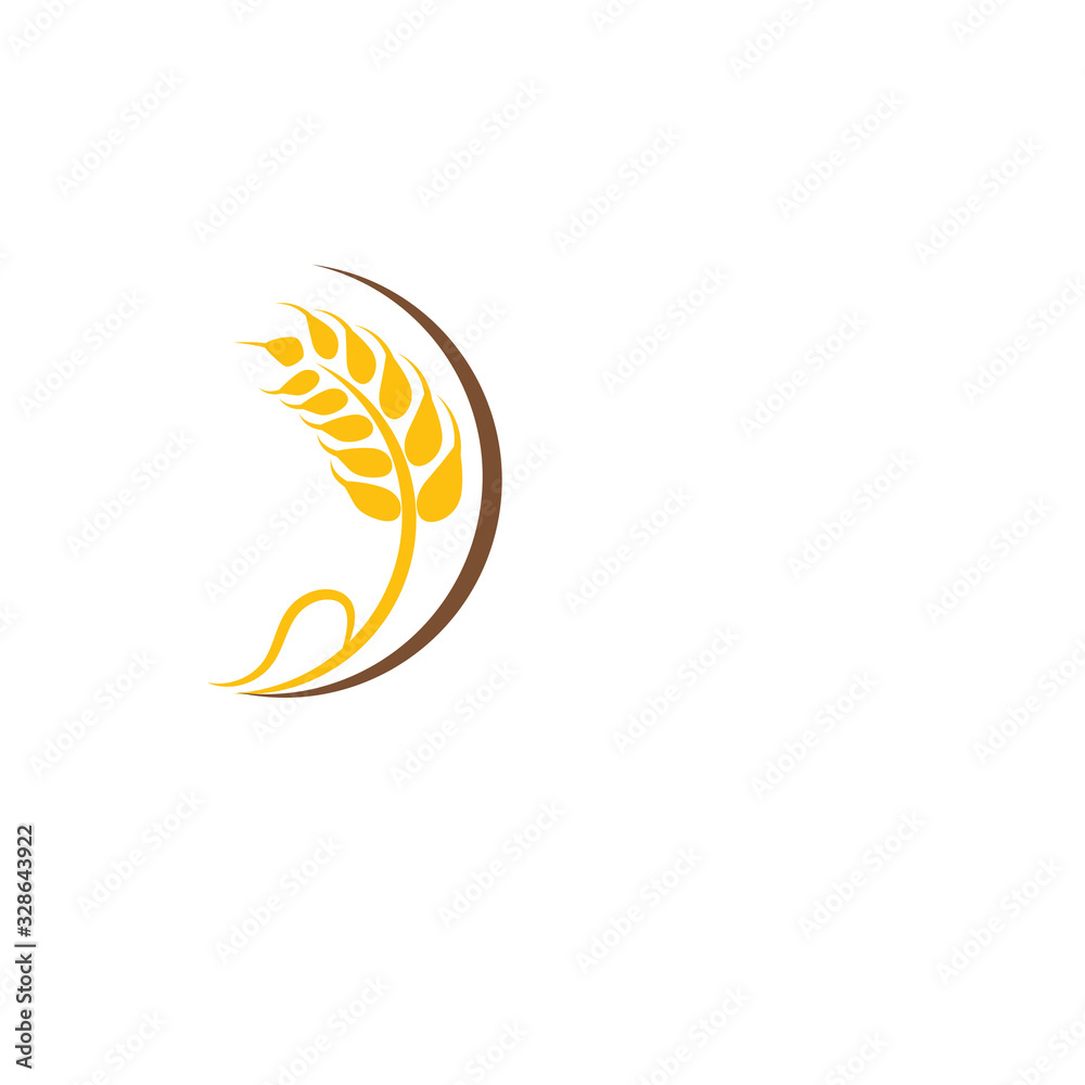 Fototapeta premium Wheat Logo Template vector symbol