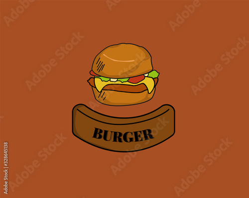 vector illustration of burger good for logo