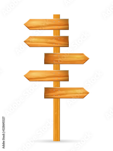 Wooden sign post