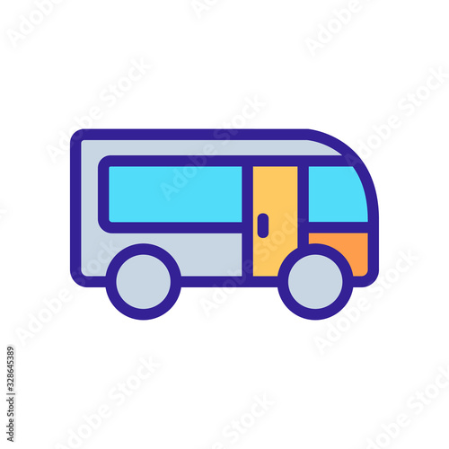 Food truck Icon vector. Thin line sign. Isolated contour symbol illustration
