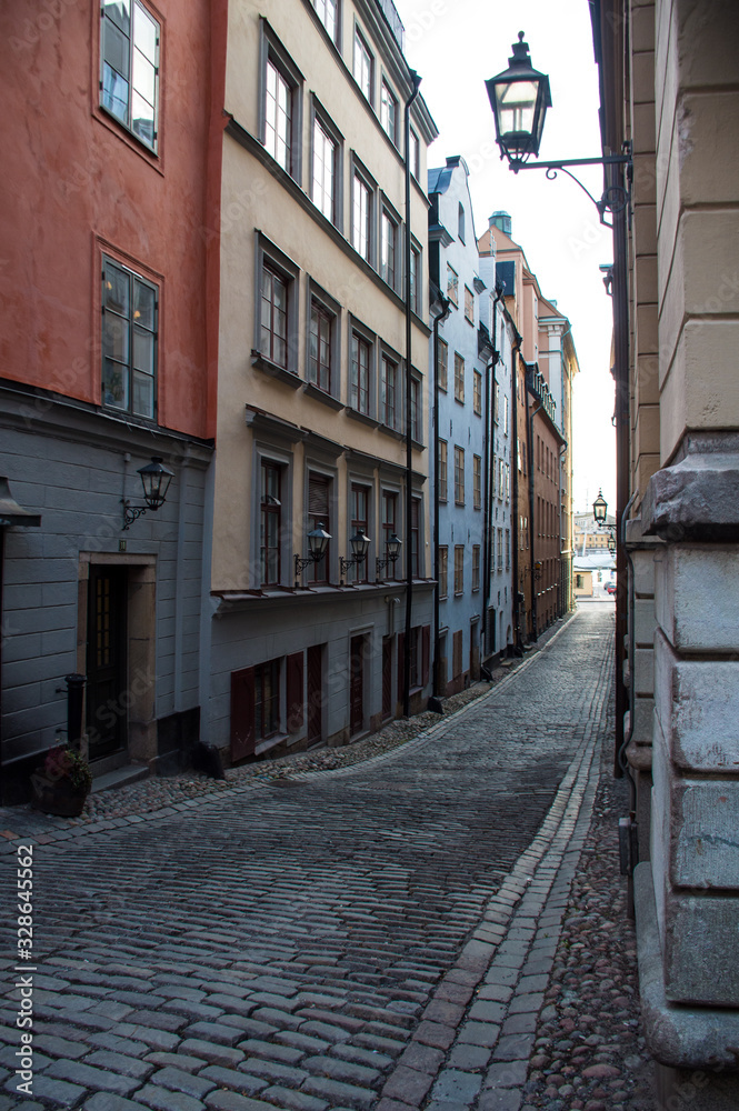 old street in European town