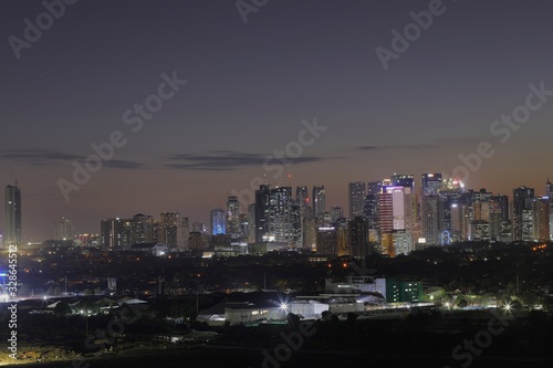 singapore skyline at night © conray