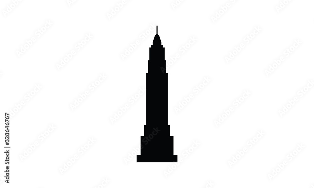 Skyscraper building symbol tower icon architecture
