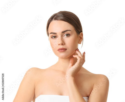 Beautiful young woman on wh...