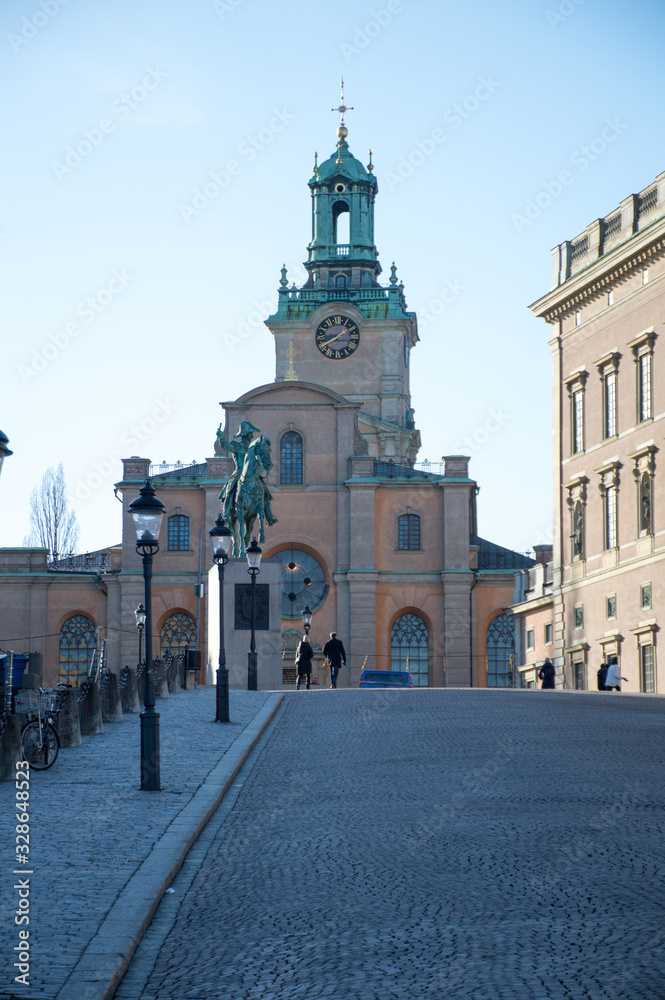 Fototapeta premium old city tower in Stockholm