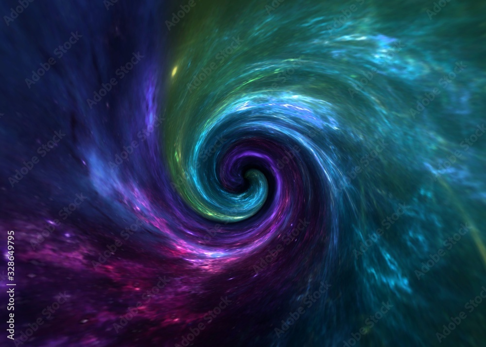 Fototapeta black hole, science fiction wallpaper. Beauty of deep space. Colorful graphics for background, like water waves, clouds, night sky, universe, galaxy, Planets,