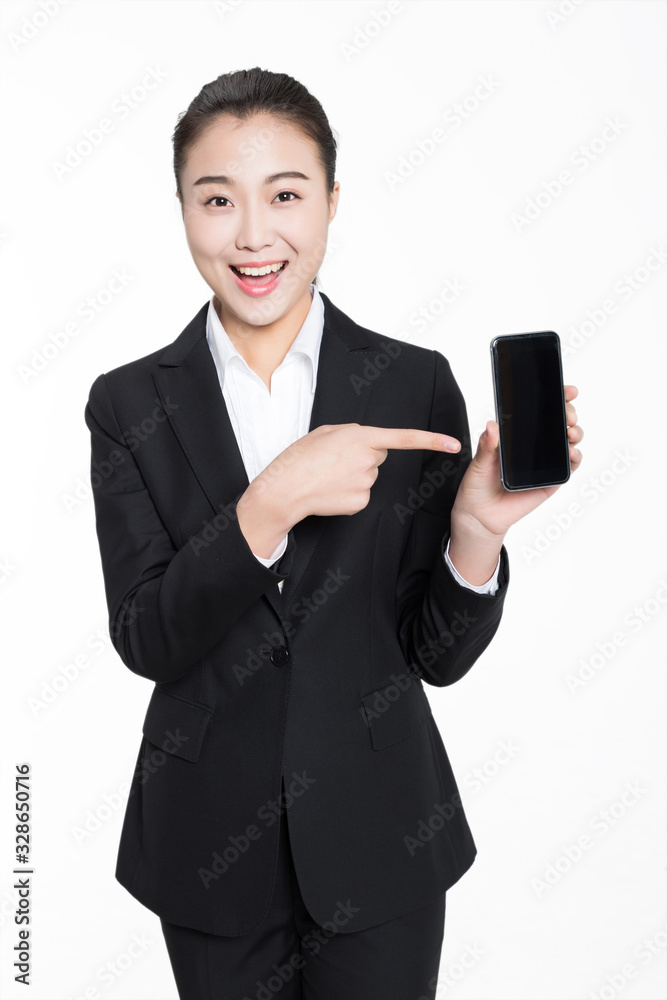 girl holding a mobile phone