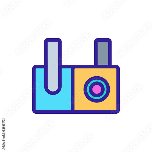 Camera cctv icon vector. Thin line sign. Isolated contour symbol illustration
