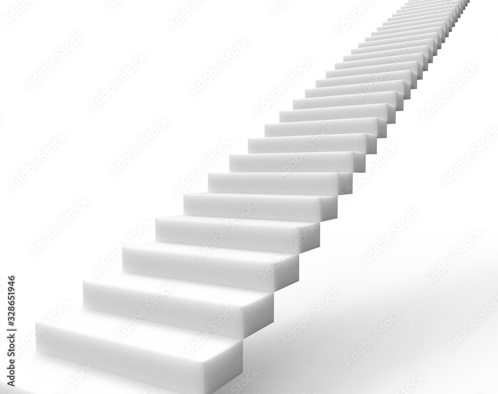 3d rendering of stair to upside isolated 3d rendering of stair to upside isolated