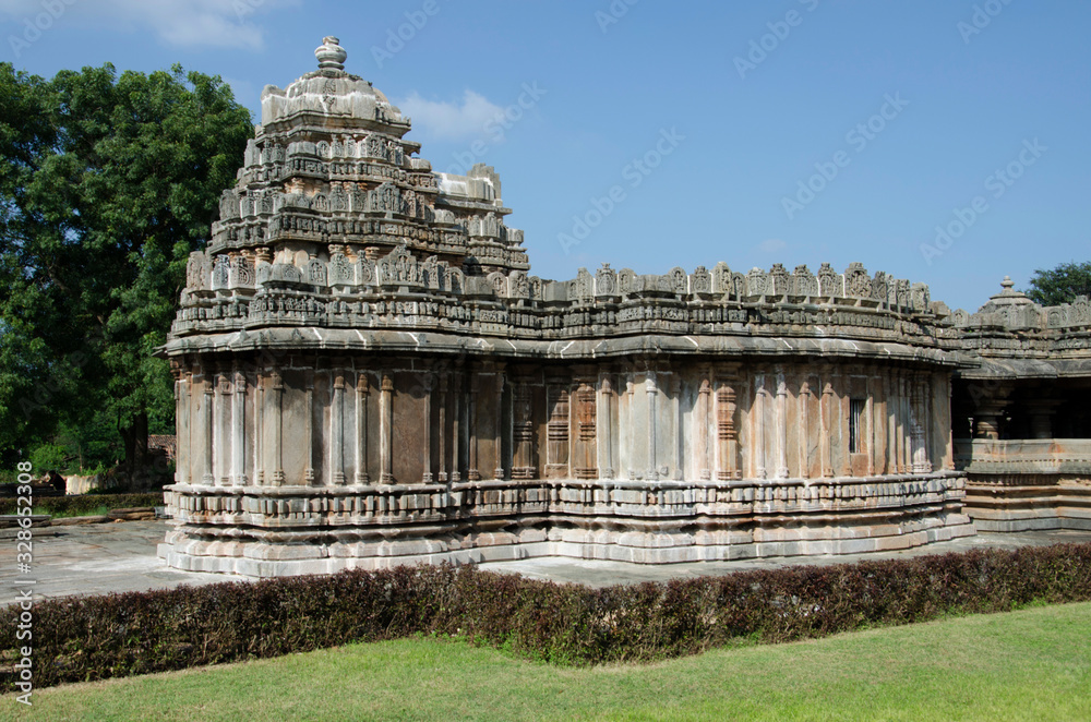 Veera Narayana temple, it was built during the rule of the Hoysala Empire, Belavadi, Karnataka, India