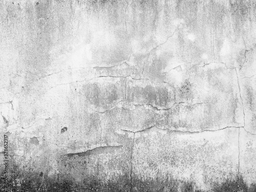 Background of cracks on the wall, floor, black and white icon.