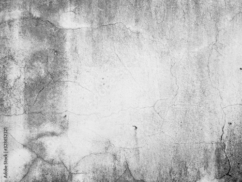 Background of cracks on the wall, floor, black and white icon.