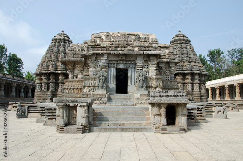 The Chennakesava Temple, is a Vaishnava Hindu temple on the banks of River Kaveri,  Somanathapura, Karnataka, India photo