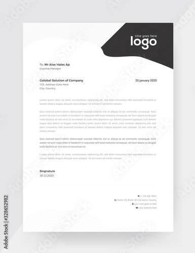 Business style letter head templates for your project design.