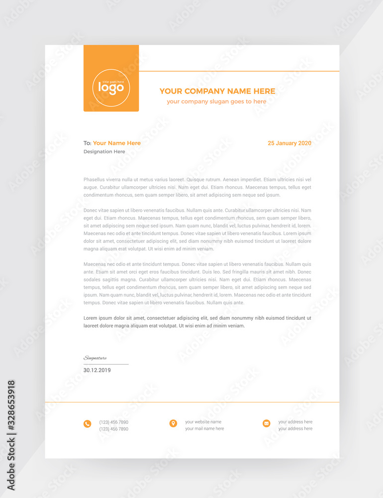 Business style letter head templates for your project design.