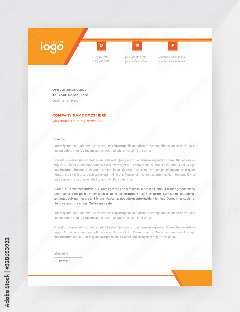 Obraz premium Business style letter head templates for your project design.